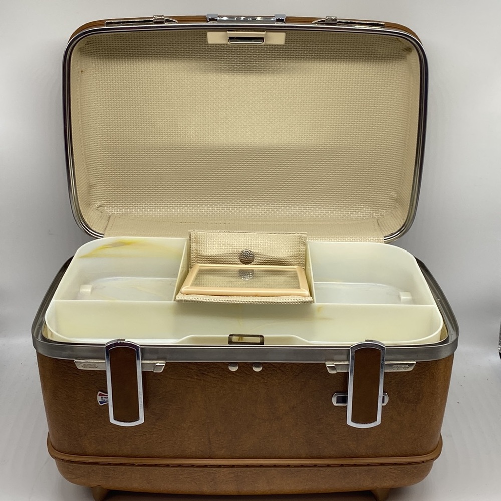 Vintage American Tourister Train Case Cosmetic Hard Case Luggage - Picture 8 of 15